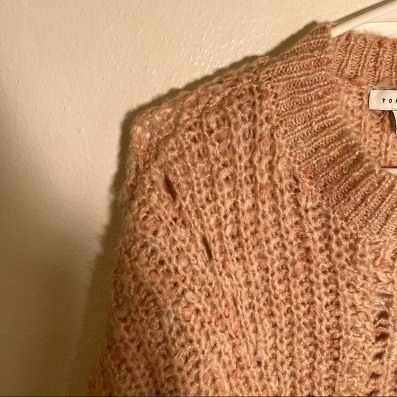 Topshop Pointelle Neppy Knitted Jumper Pink - Picture 6 of 13